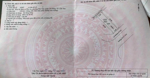 BÁN NỀN ĐẸP KẾ GỐC GIÁ TỐT ĐƯỜNG B11 KDC PHÚ AN, P. PHÚ THỨ, CÁI RĂNG, CẦN THƠ.