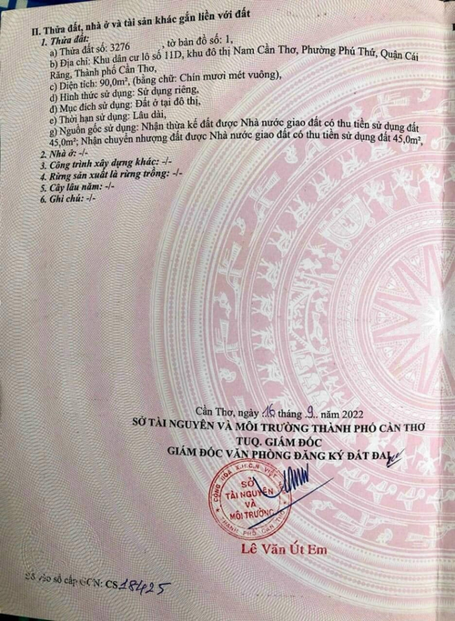 Bán nền đường số 8 khu Long Thịnh, phường Phú Thứ, quận Cái Răng, Cần Thơ 